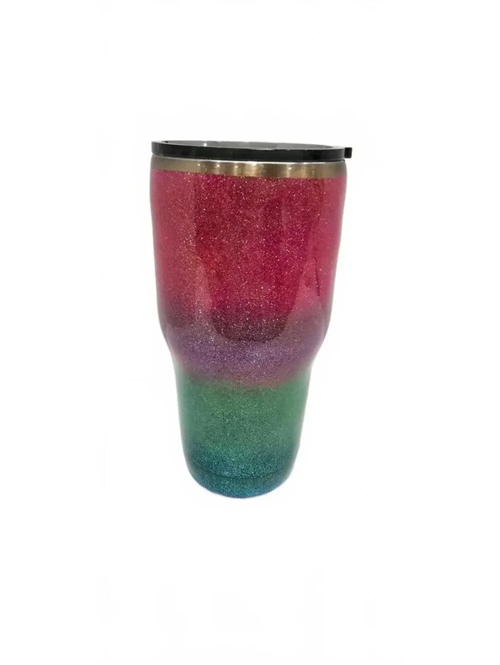 Glitter Ombre Stainless Steel Travel Tumbler with Serenity Prayer
